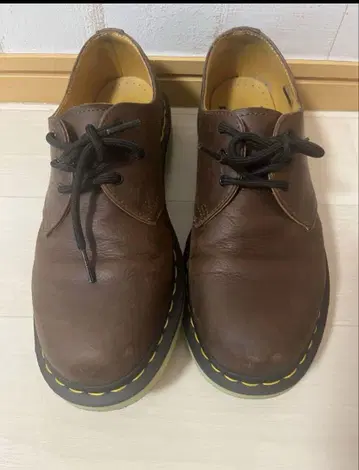 브라운 가죽 캐주얼 슈즈