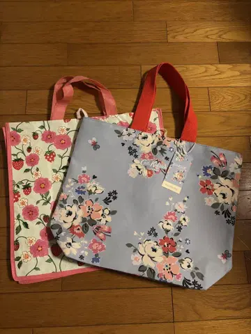Cath Kidston x 영국 슈퍼 콜라보 에코백 2세트