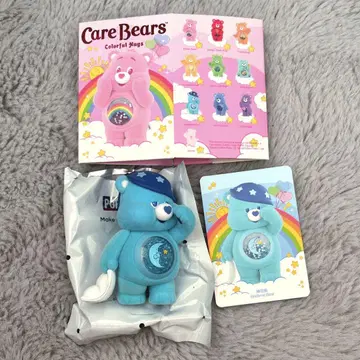 POPMART Carebears 컬러풀한 포옹 피규어 스카이블루