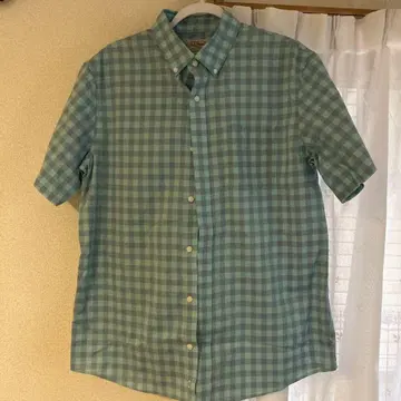 L.L.Bean 반팔 셔츠 스카이블루 체크