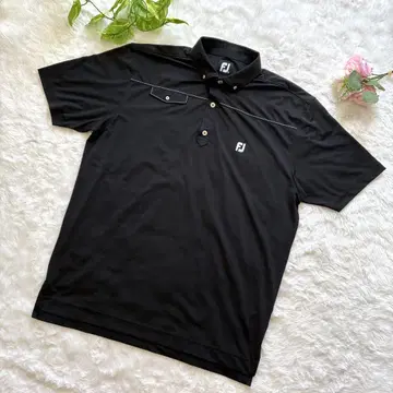 레어 2XL FJ 풋조이 골프 피케 셔츠 큰 사이즈 블랙