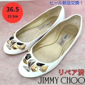 JIMMY CHOO [ 지미추 ] 빅 스터드 플랫슈즈 화이트