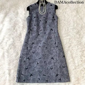 DAMAcollection 플라워 자카드 무릎 기장 원피스 총자수 7호