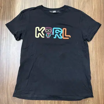 KARL LAGERFELD 반팔 티셔츠 블랙