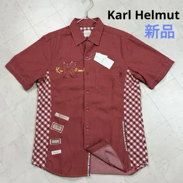 <새상품> Karl Helmut [M] 로고 아플리케 데님 x 깅엄 셔츠