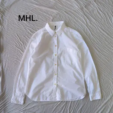 MHL 마가렛호웰 코튼 긴팔 셔츠 레귤러 카라 블라우스