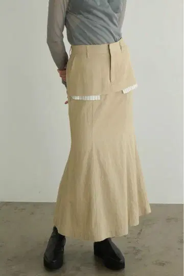 [ CLANE ] DOUBLE LAYRED SKIRT