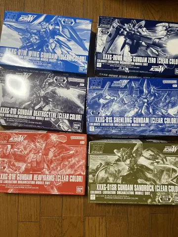 HG 기동전사 건담 W 건담 프라모델 6개 세트 클리어 컬러