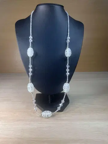 크리스탈 비즈 목걸이 약 45cm