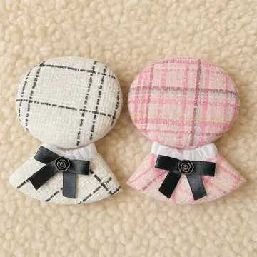 인형옷 10cm 인형옷 옷 갈아입기 판초 2매 화이트 핑크 트위드