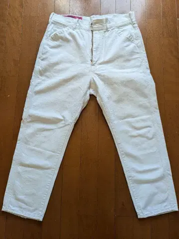 UNITED ARROWS & SONS 화이트 데님 워크 팬츠 페인터