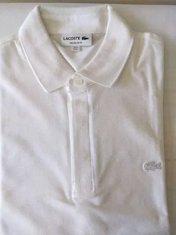 라코스테 화이트 피케 셔츠 L