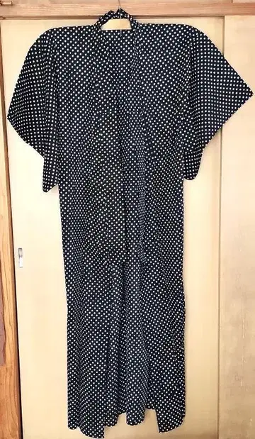 유카타 폴카 도트 니코앤티크 도트 블랙 베이스 화이트 핑크 블랙