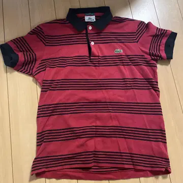 LACOSTE 빨검 스트라이프 피케 셔츠 사이즈 3