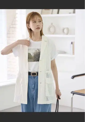 미사용 새상품 택 포함 ROPE PICNIC 밀리터리 베스트 레이어드