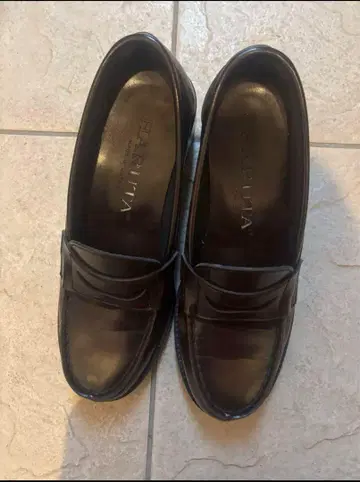 하루타 로퍼 5cm 힐 브라운
