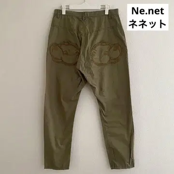 Ne.net 네넷 사루엘 팬츠 곰 자수 포켓 코튼 100%