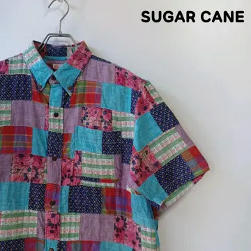 SUGAR CANE 슈가케인 패치워크 반팔 셔츠