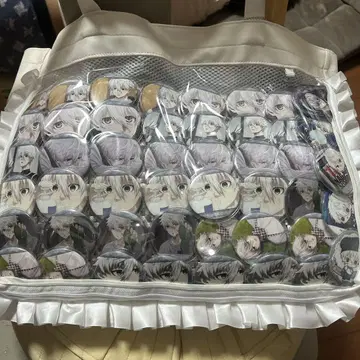 블루 록 나기 세이시로 캐릭터 캔뱃지 수납 백 화이트