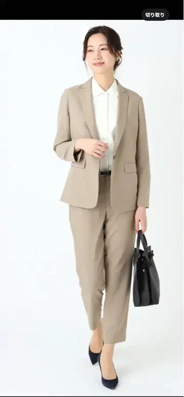 제로 프레셔 비즈니스 정장 세트 베이지 사이즈 S