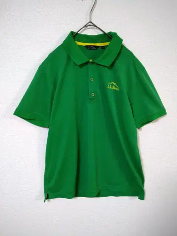 엘엘빈 L.L.Bean 피케 셔츠 남성용 L 그린 컬러 가슴 자수 로고