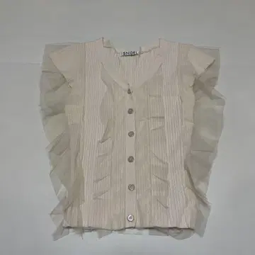 SNIDEL 프릴 장식 아이보리 가디건