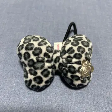 미니 헤어 밴드 레오파드 무늬 블랙