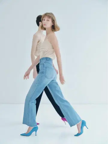 laubeblanc 데님 부츠 컷 Okayama Denim