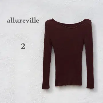 알아바일 allureville 리브 티셔츠 슬림 변형 타이트 긴팔