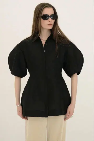 clane WAIST SHAPE PUFF SLEEVE TOPS