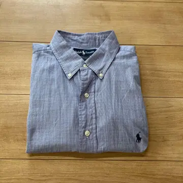 90s Ralph Lauren 반팔 체크 셔츠 네이비