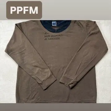 PPFM 긴팔 티셔츠 프린트 티셔츠 구제 의류