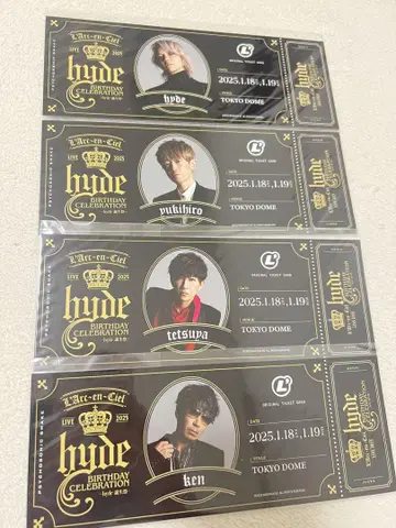 랄 복권 hyde 생일 축제 그림 티켓풍 카드 4종 세트