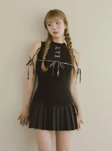 Darich 도킹 레이스업 미니 원피스