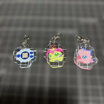 디지몬 아크릴 키링 3세트