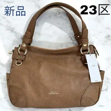 새상품 택 포함 23구 토트백 브라운 계열 2way 온워드 인조 가죽