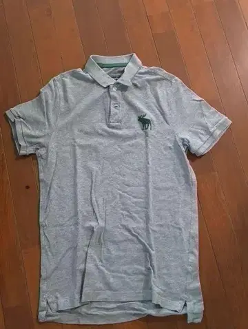 Abercrombie & Fitch 그레이 피케 셔츠 M