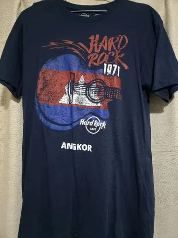 Hard Rock Cafe 티셔츠 네이비 1971 Angkor