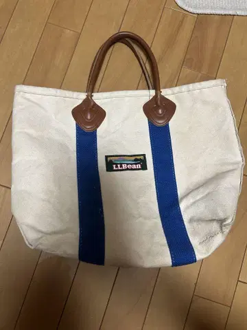 LLBean 가죽 핸들 토트 80s