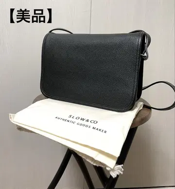 SLOW 플랩 숄더백 블랙