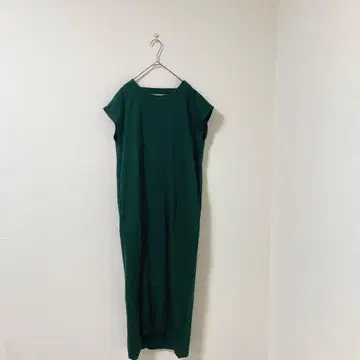 UN3D. 백 밴딩 컷 원피스 38 그린 그린 슬릿