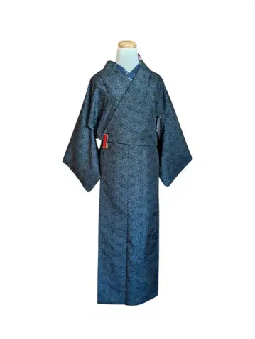 린넨 잎 무늬 이중 기모노 오시마 명주 기장 155cm