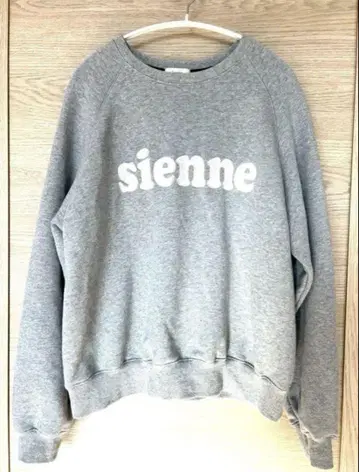한국 브랜드 sienne 프린트 그레이 맨투맨