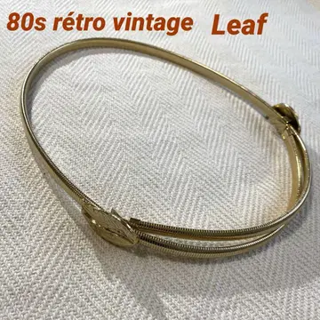 80년대 vintage 골든 리프 새시 벨트 오리엔탈 레트로