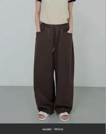 lit Dart Cocoon Easy Pants 브라운