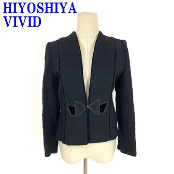 HIYOSHIYA VIVID 자켓 울 리본 블랙 7 C2085