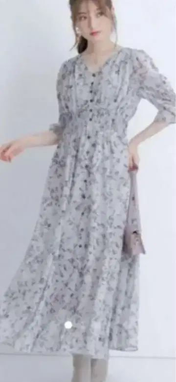 아푸와이저 리셰 워셔블 플레어 플라워 원피스 핑크