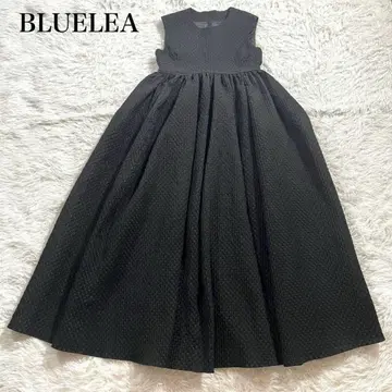 BLUELEA 슬리브리스 블랙 롱 원피스