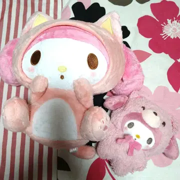 마이멜로디 봉제 인형 핑크 고양이 라떼 곰
