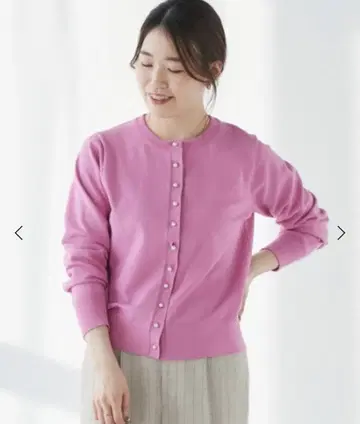 펄 버튼 아일렛 크루 가디건